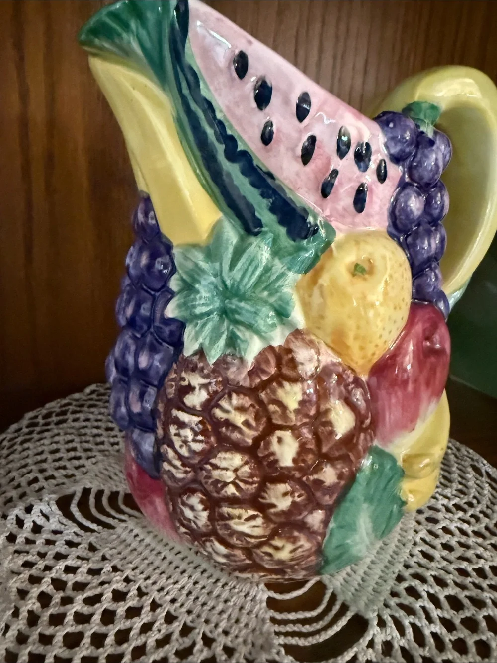 Vintage Takahashi San Francisco hand painted ceramic pitcher/ vase